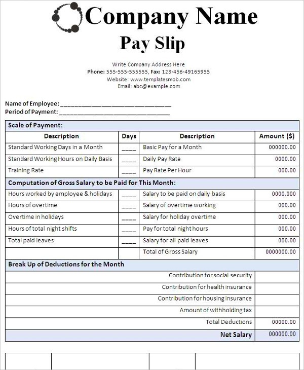 Excel Pay Slip Template Singapore Payslip Template In Excel Build A 