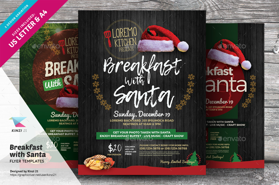 Breakfast with Santa Flyer Template Example