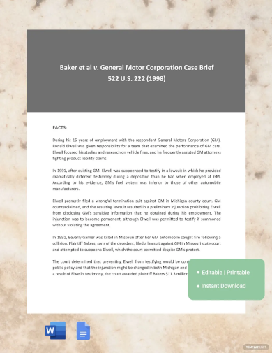 Business Case Brief Template