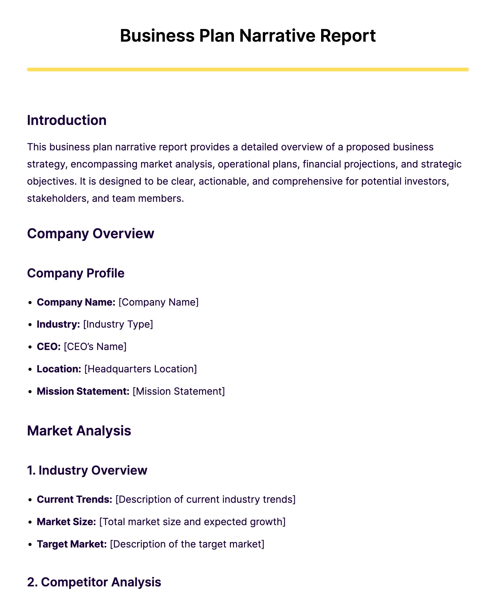 how to write a business plan narrative