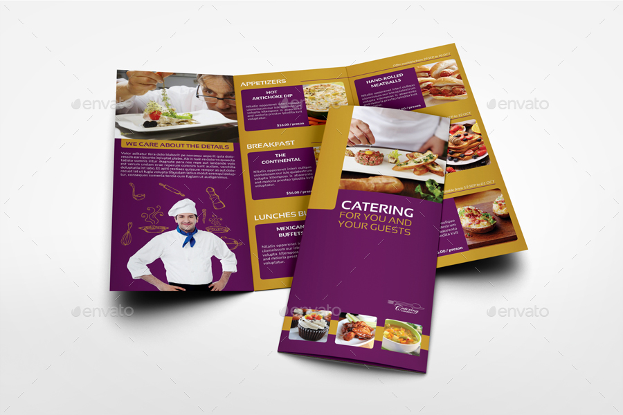 catering tri fold brochure example