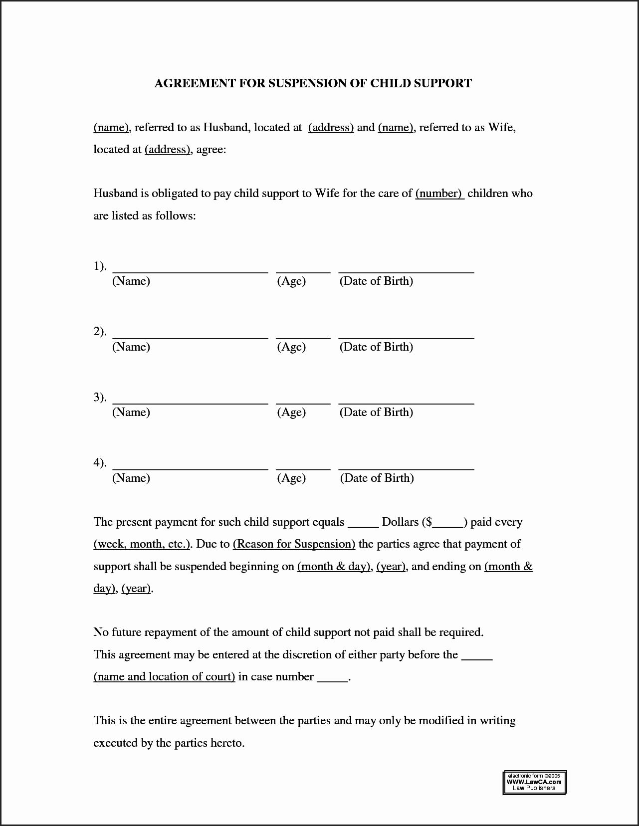 20+ Simple Agreement Letter Examples - PDF, Word  Examples With Regard To mutual child support agreement template