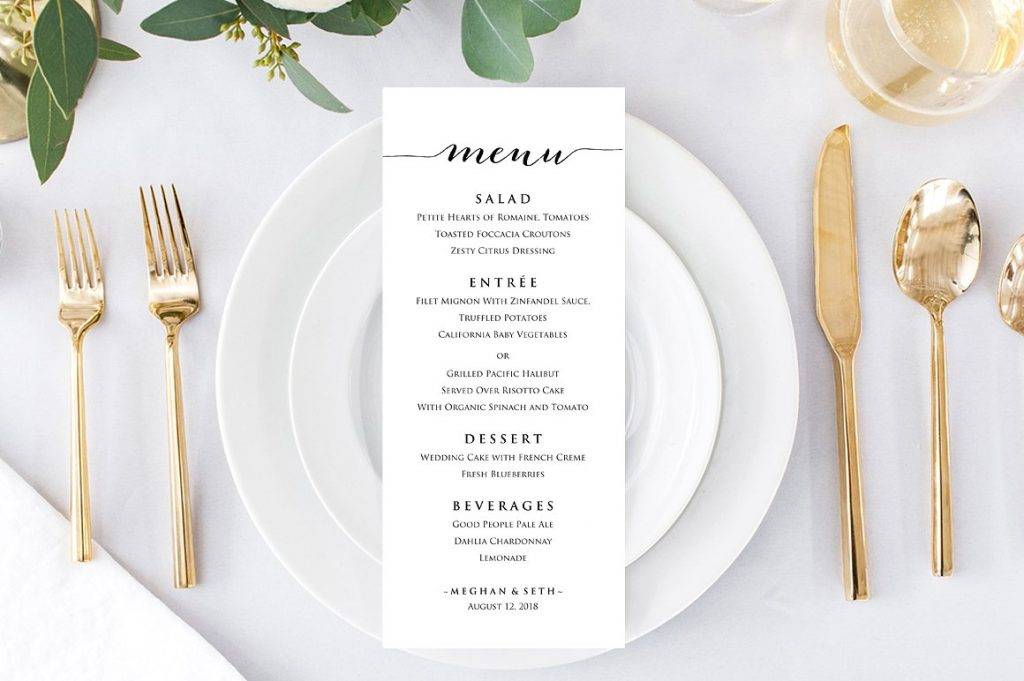 Printable Wedding Menu Designs Examples 37 PSD AI Examples