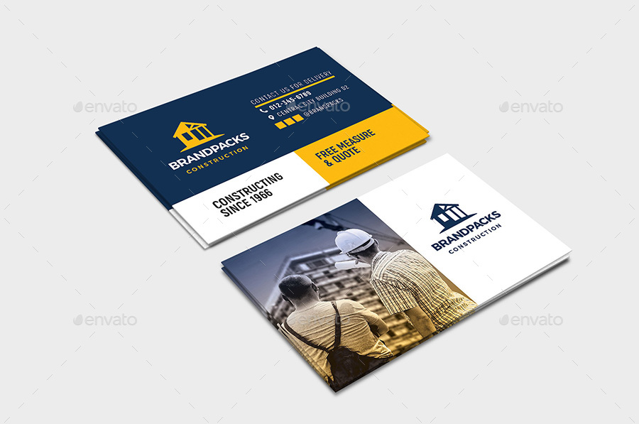 construction visiting card design