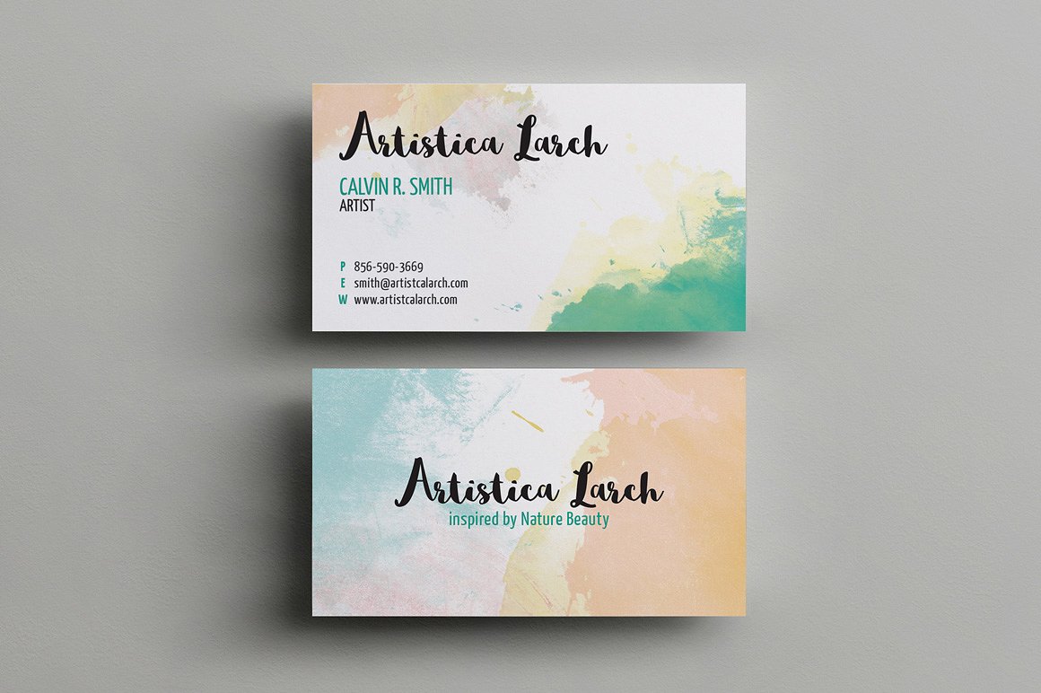 cool artist business card example