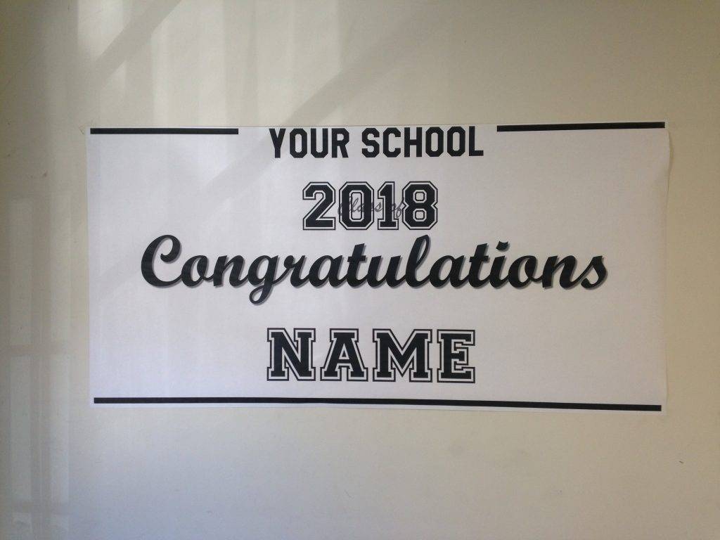 custom large 2018 graduation banner example
