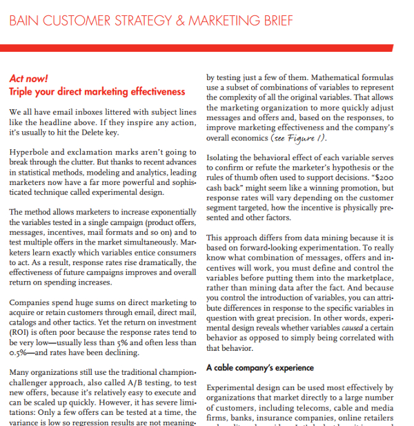 customer strategy marketing brief