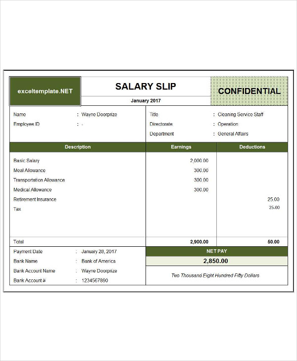 Free South African payslip template doc and download links 2019