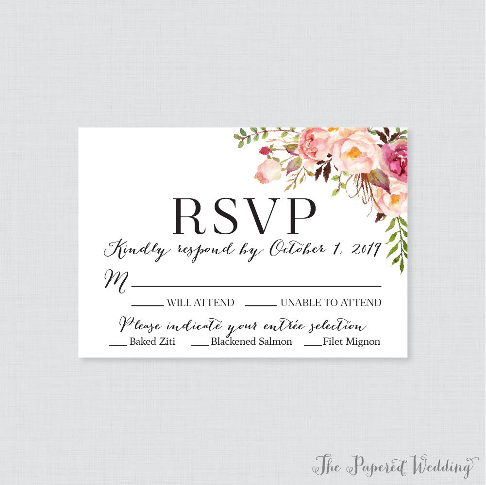 How To Rsvp To A Wedding Invitation By Email Wording Examples at Kyle ...