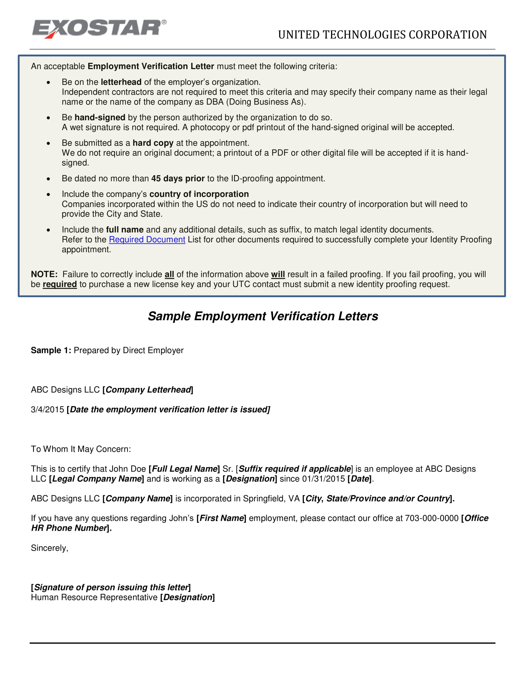 Employment Verification Letter 17 Examples Format Word Google 