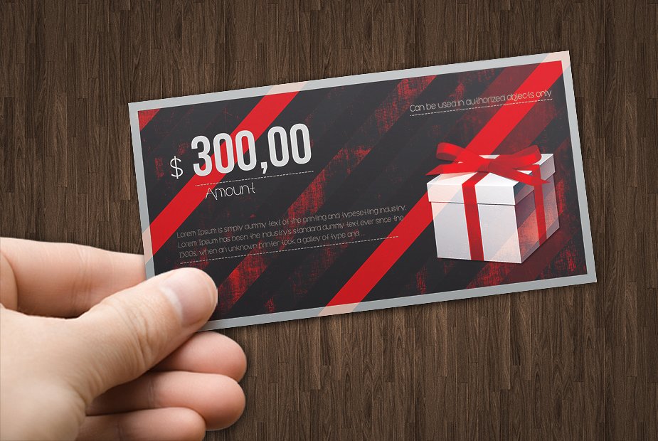 Devil Red Cash Voucher Example