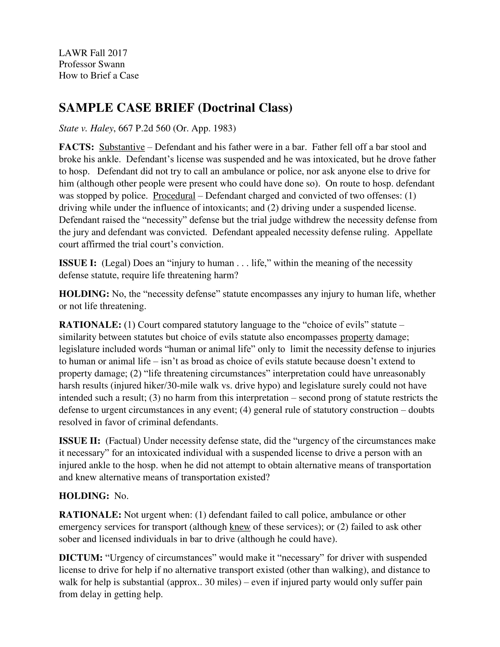 34 Case Brief Examples To Download