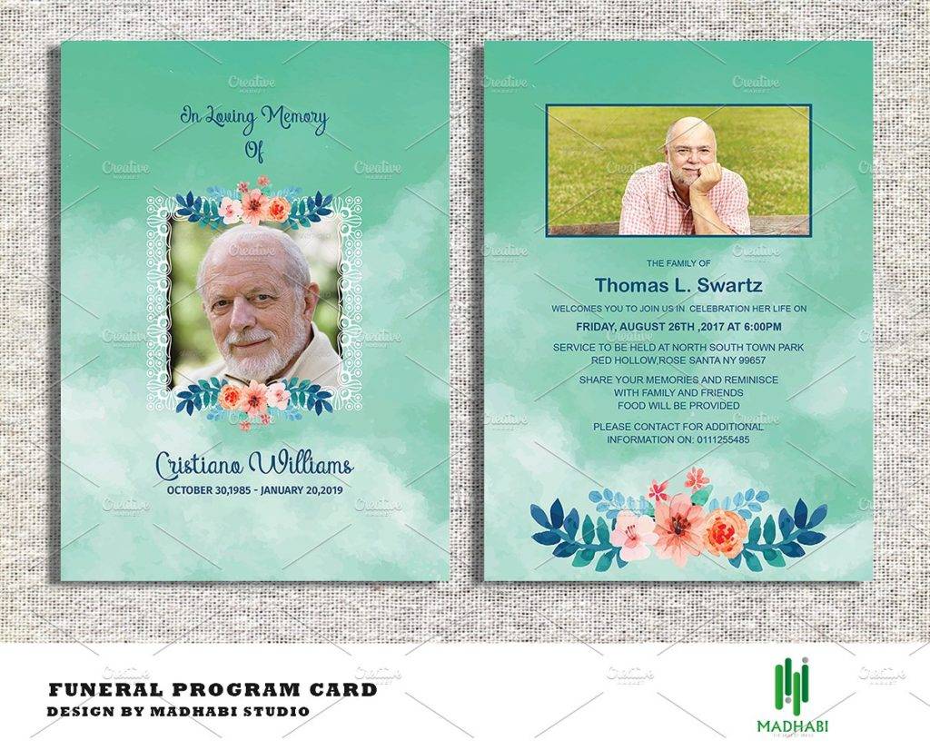 Editable Funeral Announcement or Invitation