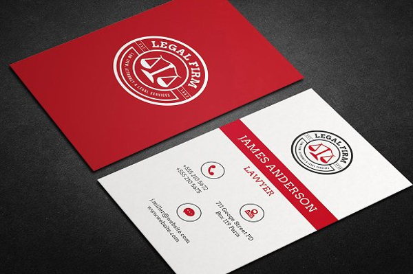 Editable Lawyer Business Card