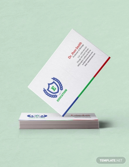 education business card