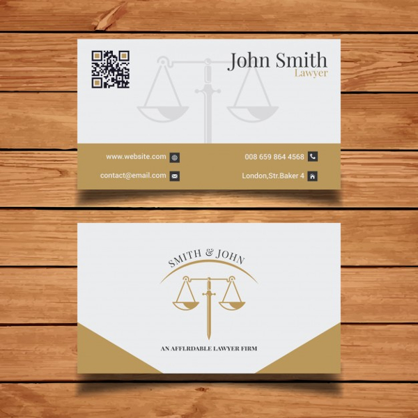 elegant lawyer business card