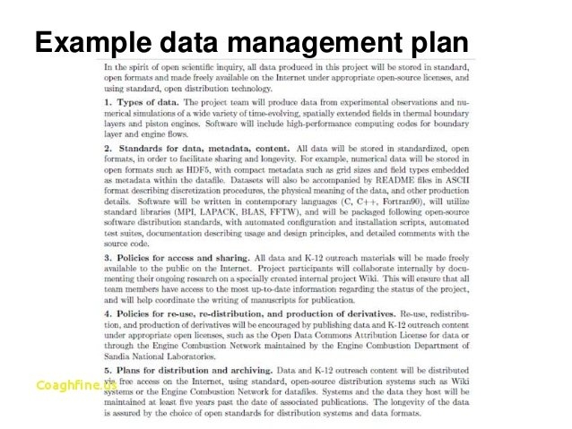 Data Management Plan 15 Examples Format Pdf