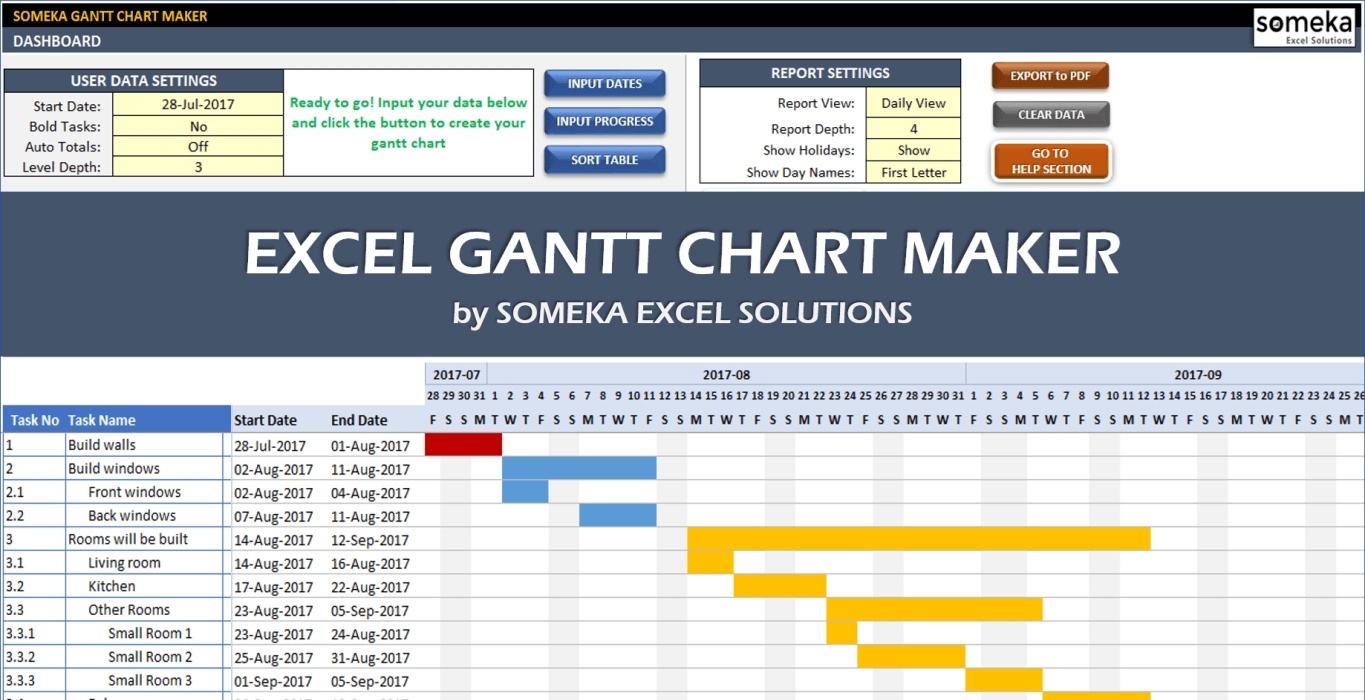 gantt chart in excel template free