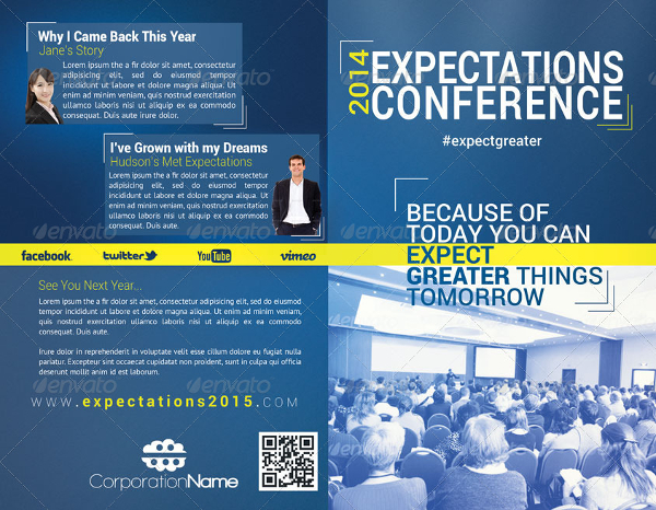 expectations conference bifold brochure