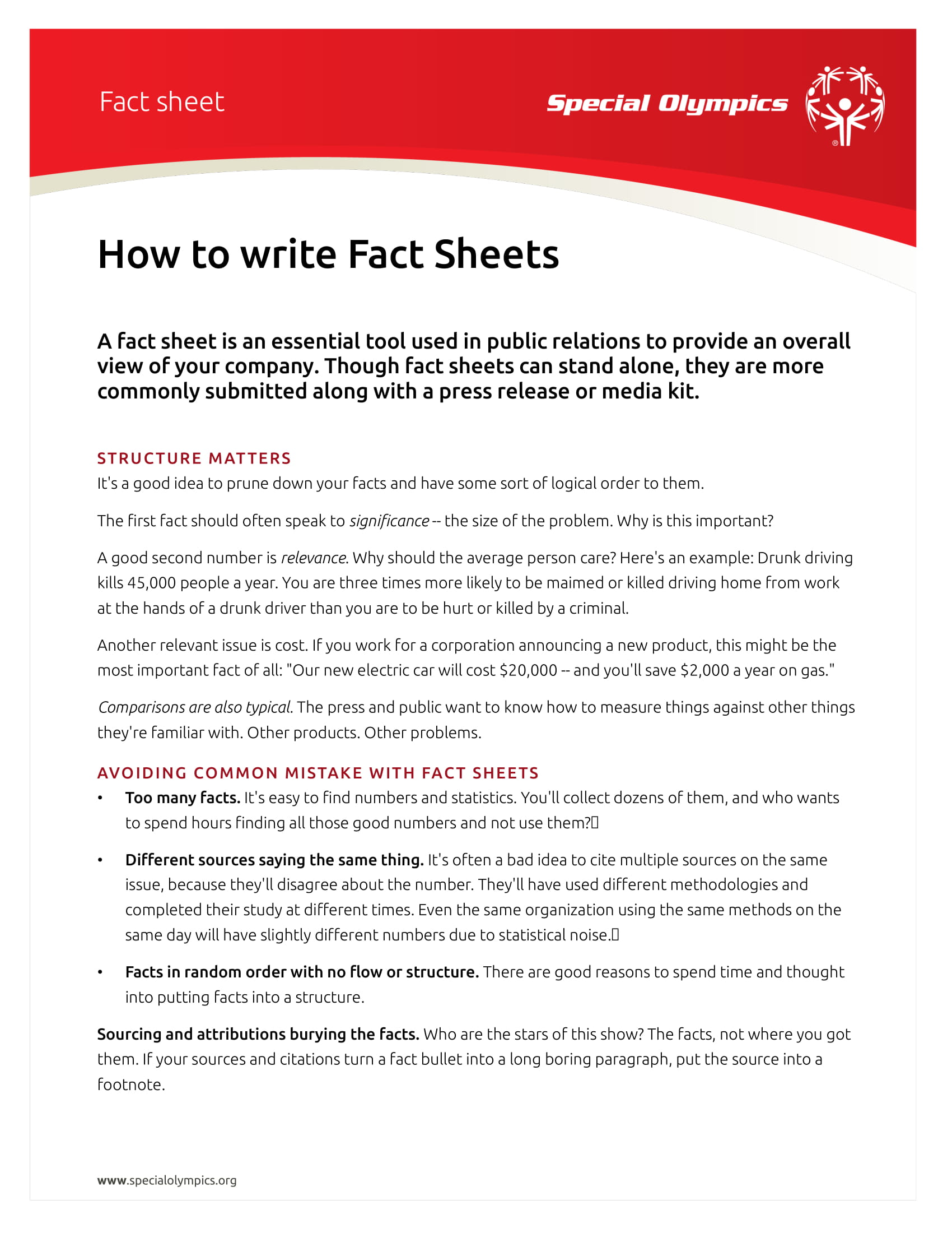 Fact Sheets and Documents