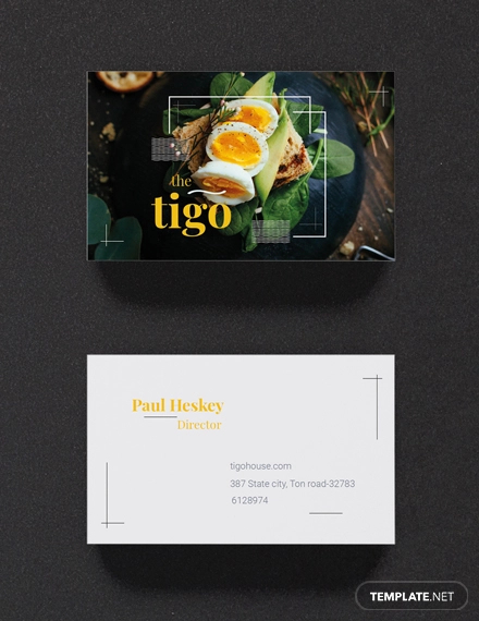 free restaurant business card template
