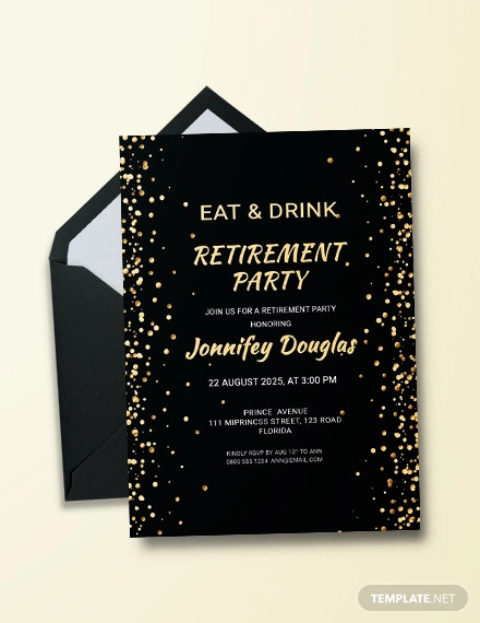 free surprise retirement party invitation