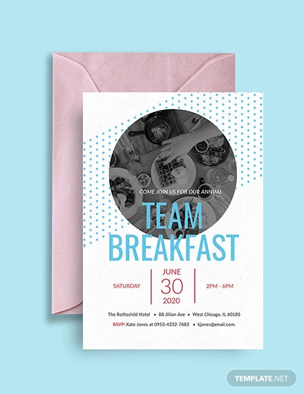 free team breakfast invitation