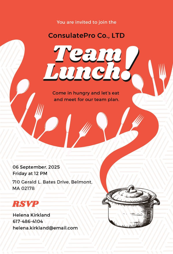 15 Team Lunch Invitation Designs And Examples PSD AI