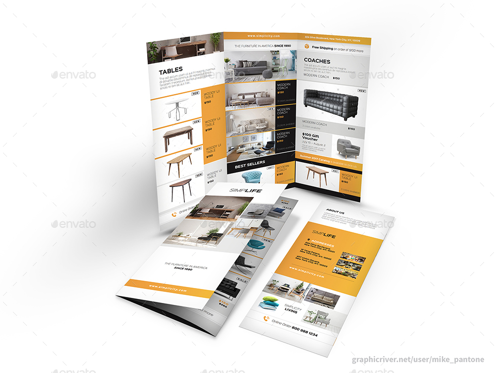 Furniture Store Trifold Brochure Example