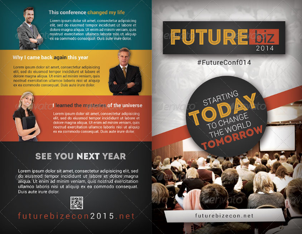future conference bifold brochure