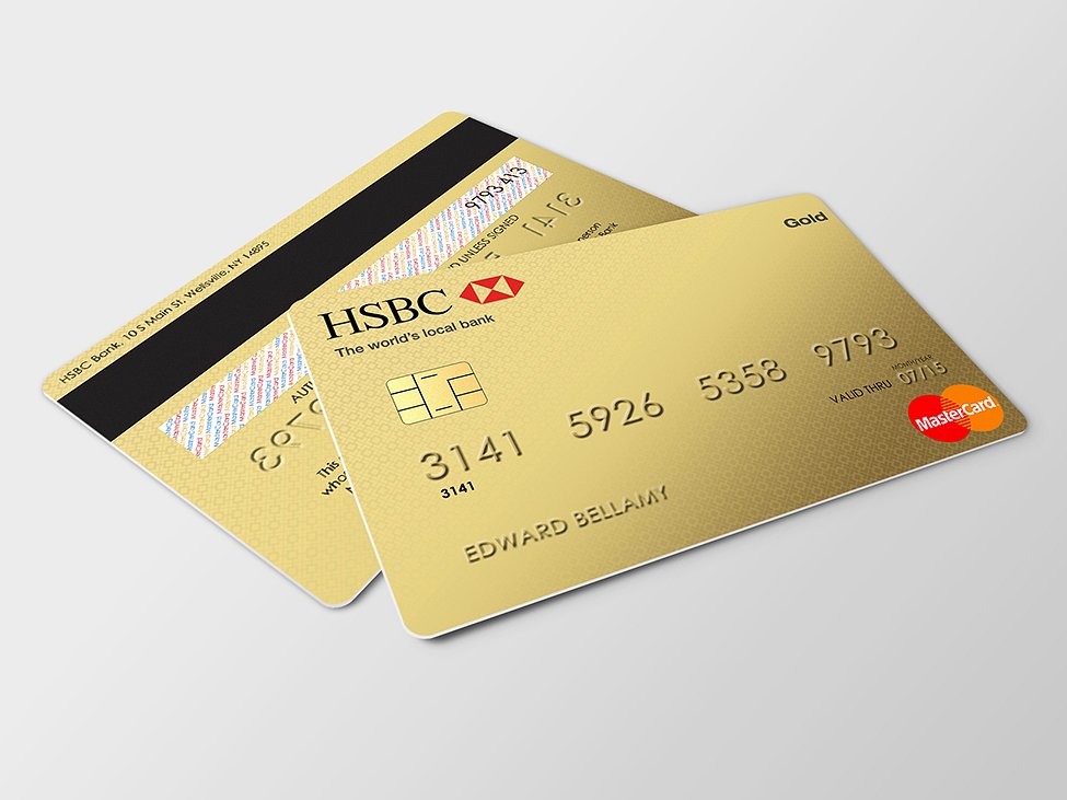 Gold Mockup Debit Card Example