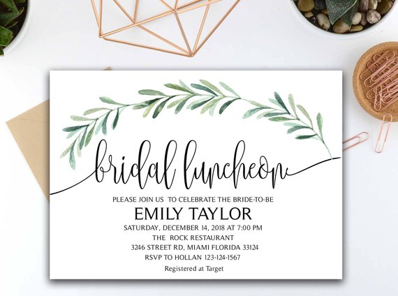 10+ Bridal Luncheon Invitation Designs and Examples - PSD, AI | Examples