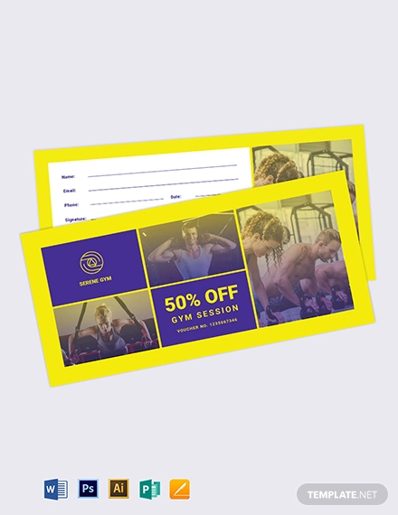 Gym Voucher Template