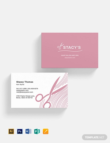 business card template pages