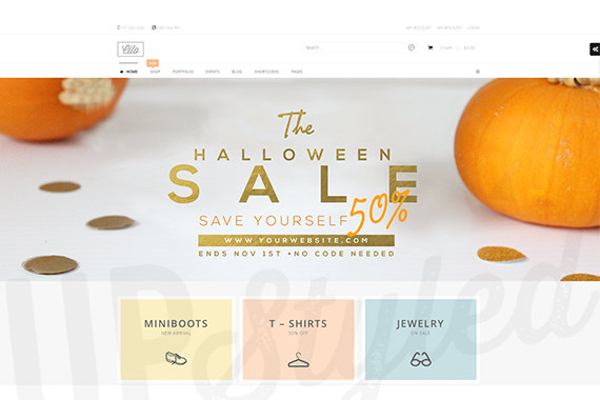 Halloween Sale Banner Example