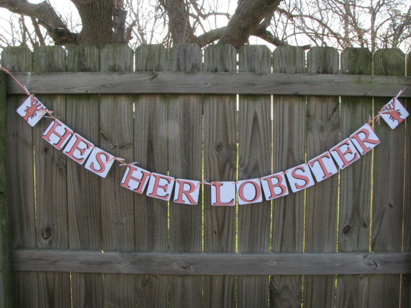 hes her lobster wedding banner example