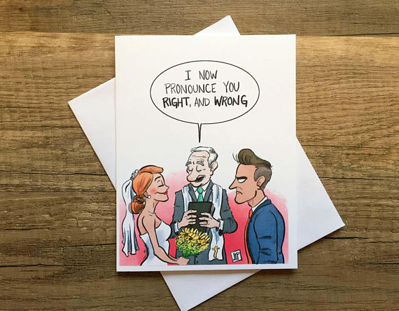 illustrated bridal shower card example
