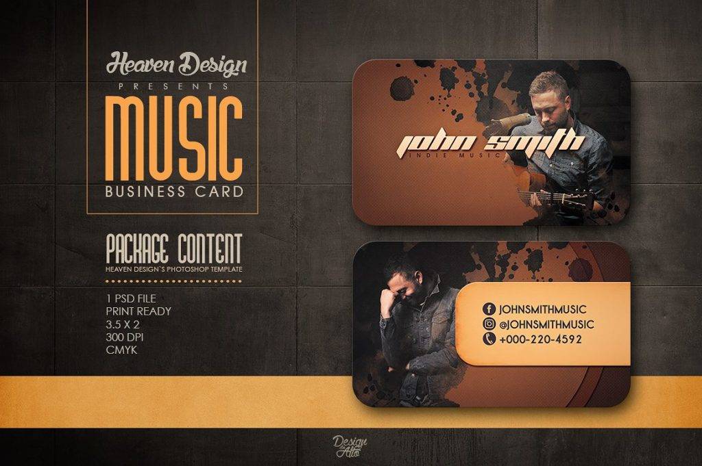 Indie Music DJ Business Card