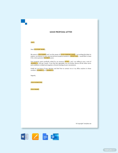 Lease Proposal Letter Template