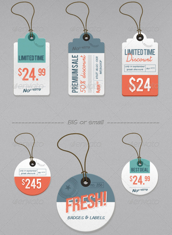 Limited Time Retro Price Tag Examples