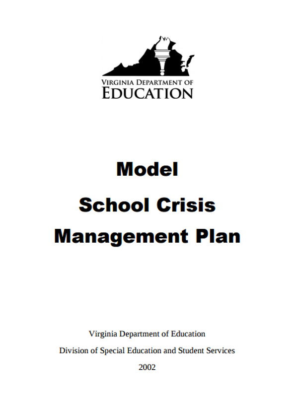 model school crisis management plan