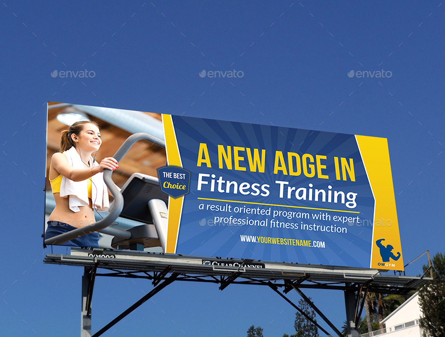 modern fitness billboard example