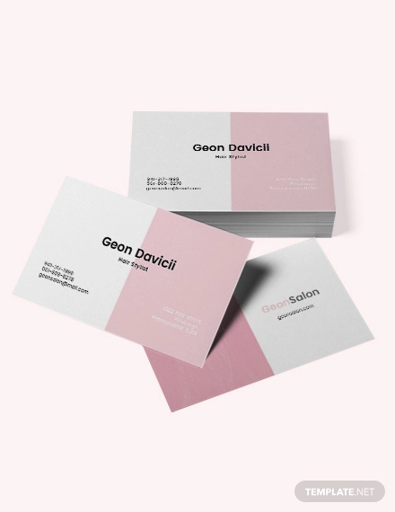 Modern salon business card