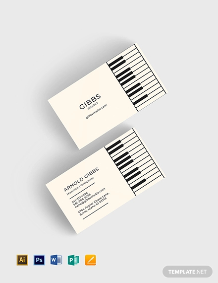 musician business card
