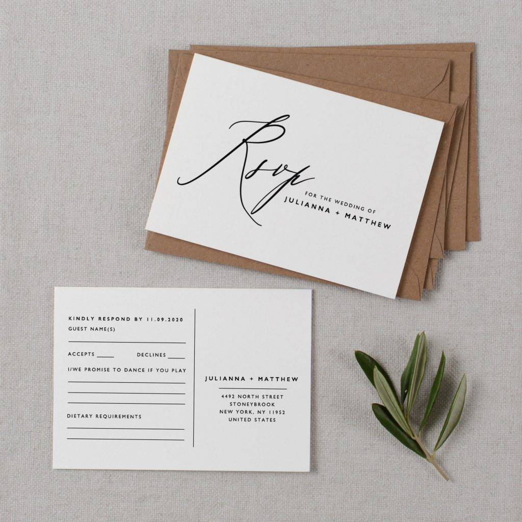 RSVP Card 14  Examples