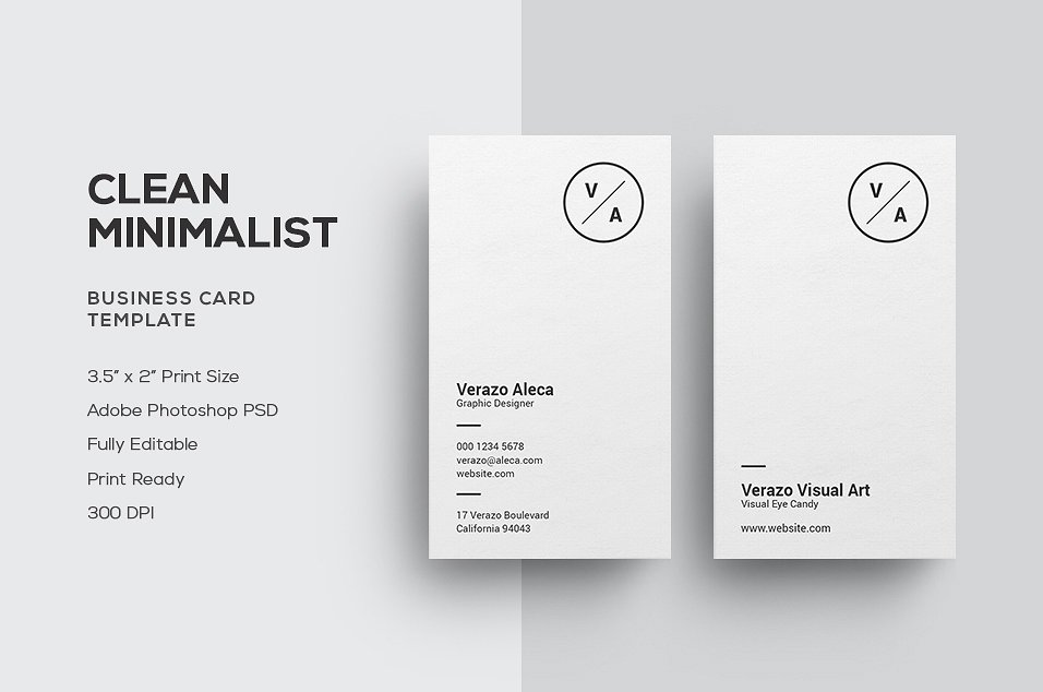 New Clean Minimalist Business Card Example