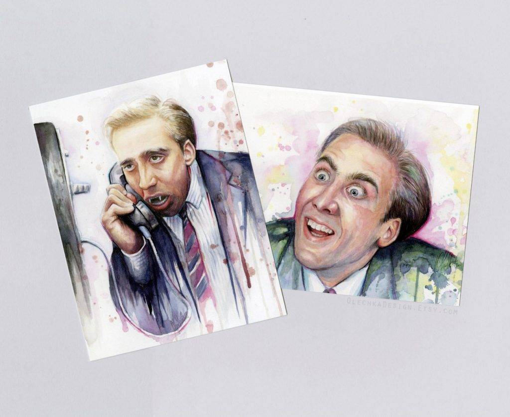 Nicolas Cage Funny Postcard Example