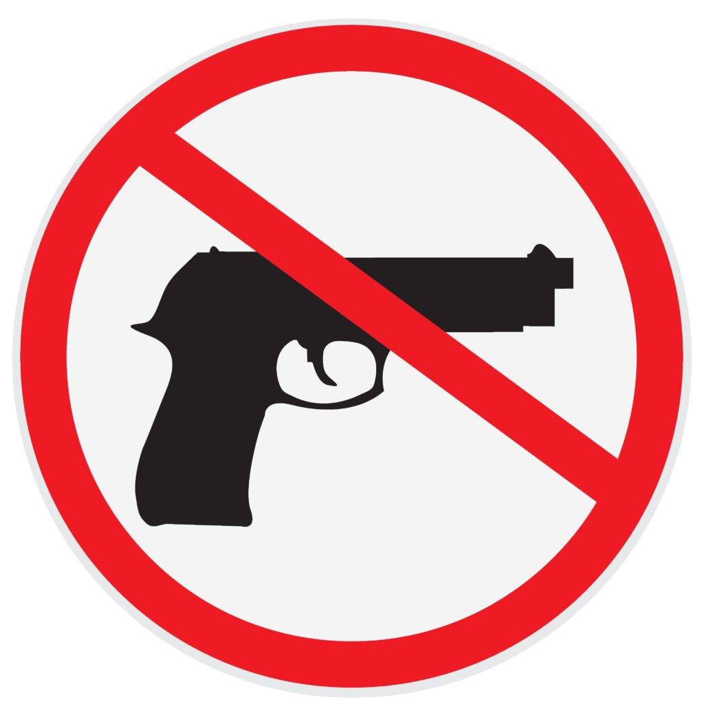 No Guns Allowed Sign Example