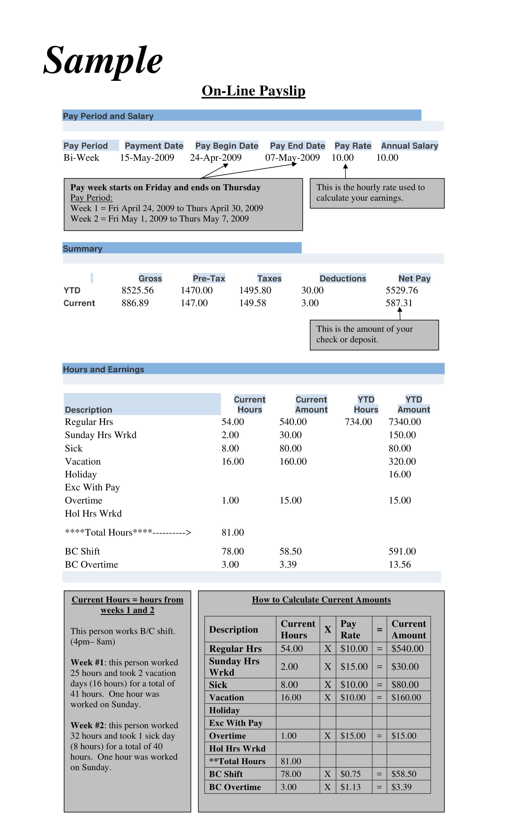 online payslip format example