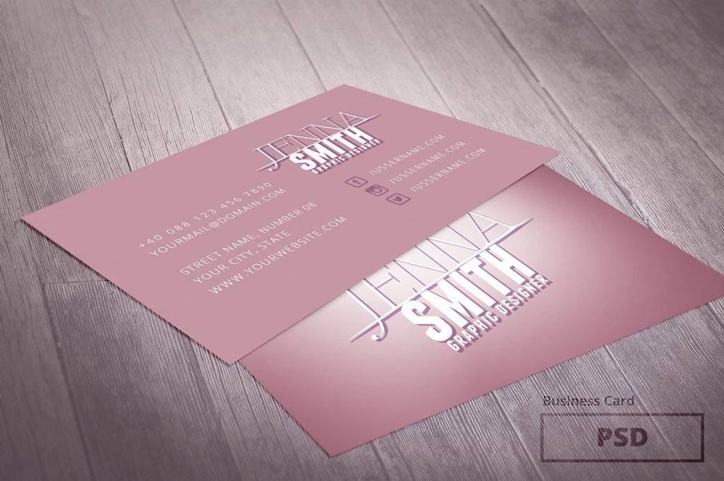 Pastel Graphic Designer Business Card